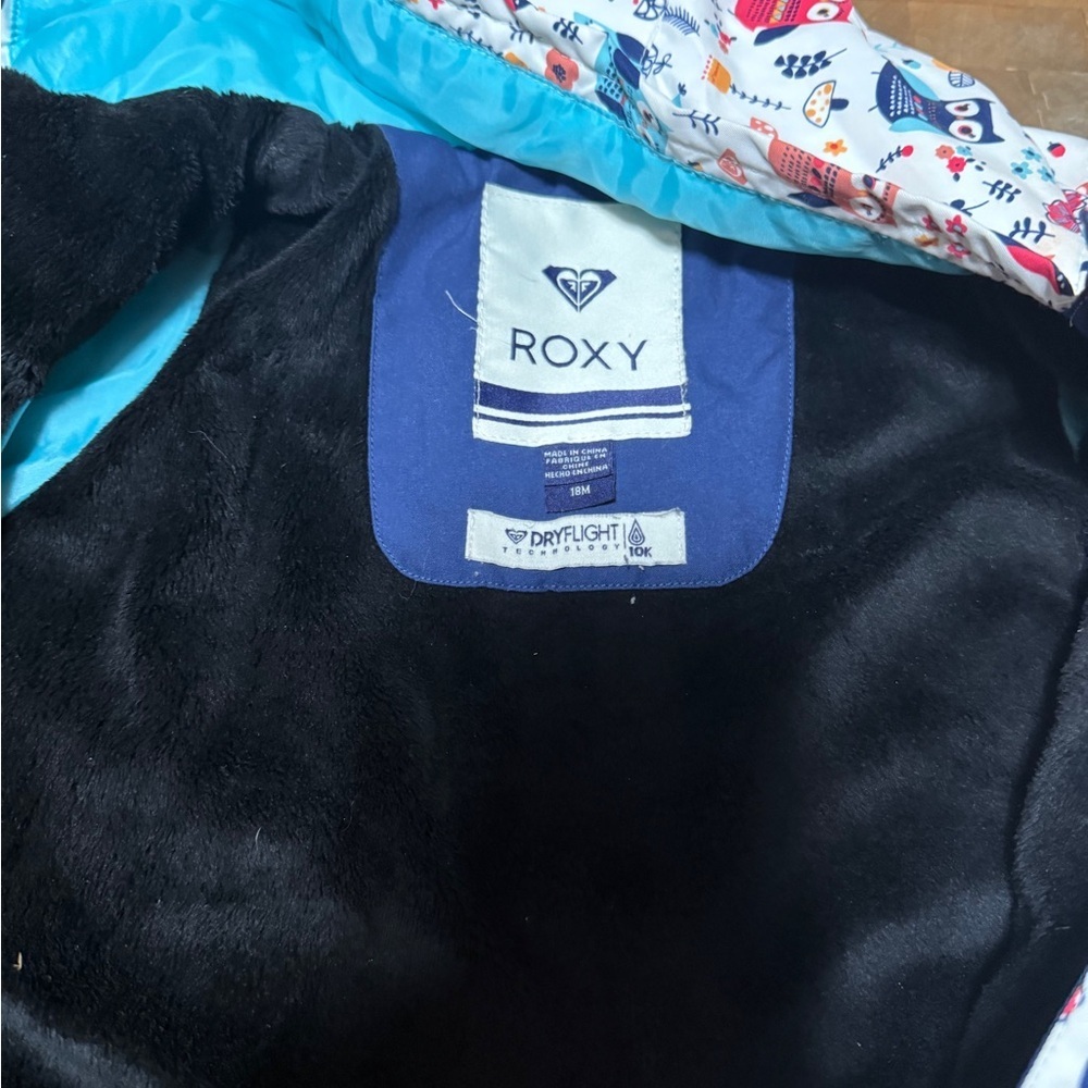 ROXY Dryflight 10K technology Colorful Owl Print Baby Snowsuit Baby Sz 18 Months - Picture 5 of 12